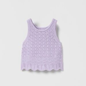 Zara Open Weave Crochet Top